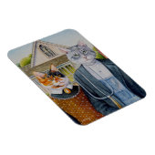 American Gothic Parody Malerei Wasserfarben Art Magnet (Rechte Seite)