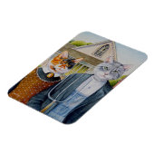 American Gothic Parody Malerei Wasserfarben Art Magnet (Linke Seite)