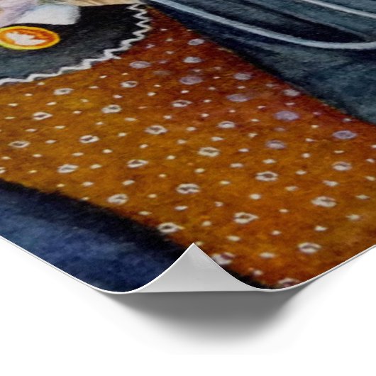 American Gothic Parody Painting Watercolor 11x14 Poster (Ecke)