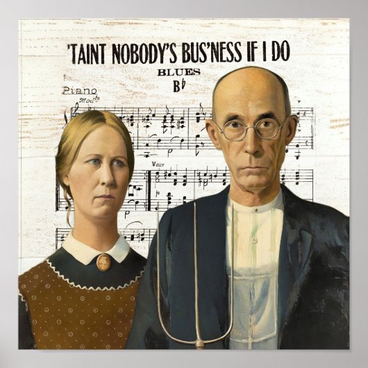 American Gothic Poster Humor auf Deutsch (Vorne)