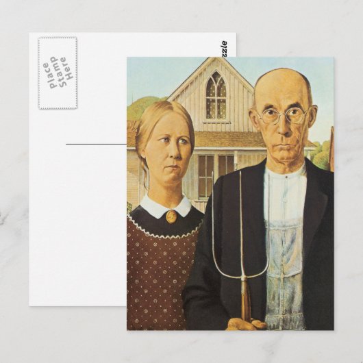 American Gothic Postkarte (Vorne/Hinten)