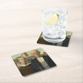 American Gothic Rechteckiger Pappuntersetzer (Vor Ort)