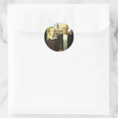 American Gothic Runder Aufkleber (Tasche)