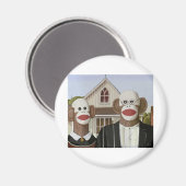 American Gothic Sock Affen Magnet (Vorderseite/Rückseite)