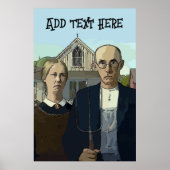 American Gothic, Text Poster hinzufügen (Vorne)