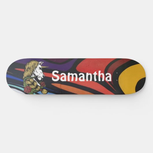 AMERICAN GRAFFIT Personalisierte Einhorn-Skateboar Skateboard (Horizontal)