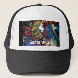  AMERICAN GRAFFITI WARRIOR Personalized Unicorn  T Truckerkappe