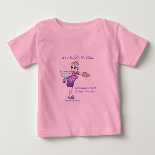 American Granny Super Grandma Baby Tutu Bodysuit Baby T-shirt (Vorderseite)