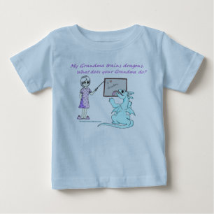 American Granny Training Dragons Romper Baby T-shirt