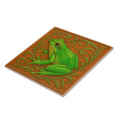 American Green Tree Frog - Keramik Tile Fliese (Seite)