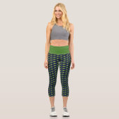 American Green Tree Frog Lily Pad Capri Leggings (Vorderseite)