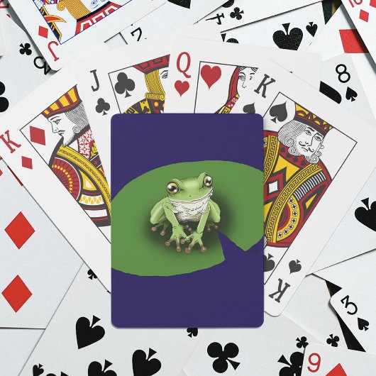 American Green Tree Frog Lily Pad Spielkarten