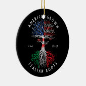 American Groots Italia Roots Italienische Flagge N Keramik Ornament (Rechts)