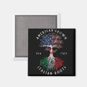 American Groots Italia Roots Italienische Flagge N Magnet (Vorderseite/Rückseite)