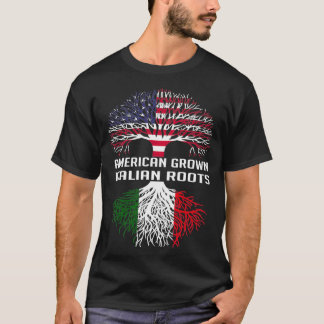 American Groots Italienische Wurzeln Flaggen Proud T-Shirt