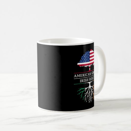 American Groots with Irish Roots - Irland Kaffeetasse (VorderseiteRechts)