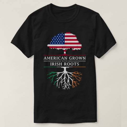 American Groots with Irish Roots - Irland T-Shirt (Design vorne)