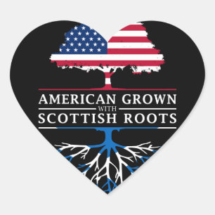 American Groove with Scottish Roots Scotland Herz-Aufkleber