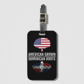 American Ground Dominican Roots National Flag Gepäckanhänger (Vorderseite Vertikal)