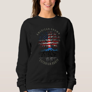 American Ground Estonian Roots USA Estland Flagge Sweatshirt