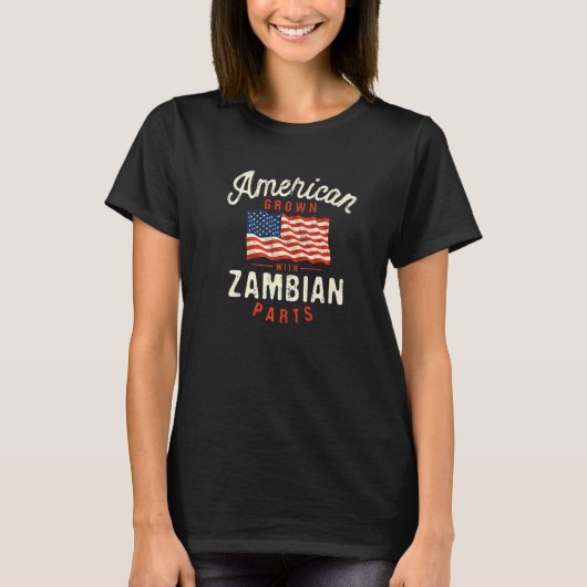 American Ground mit Sambia Parts Patriotic Nation T-Shirt (Vorderseite)