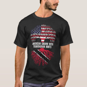American Ground mit Trinidadian Roots USA Flag T-Shirt