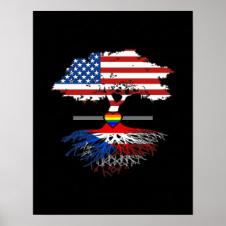 American Grove Puerto Rico Roots Gay Heart LGBT Poster