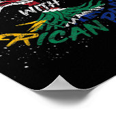 American Grown African Roots US Flag Black History Poster (Ecke)