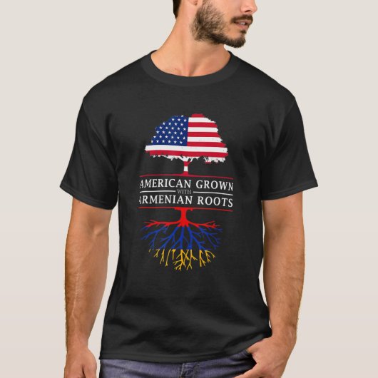 American Grown Armenian Roots   Armenia T-Shirt (Vorderseite)