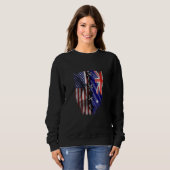 American Grown Australian Roots USA Australia Flag Sweatshirt (Vorne ganz)