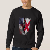 American Grown British Roots USA Northern Flag Sweatshirt (Vorderseite)
