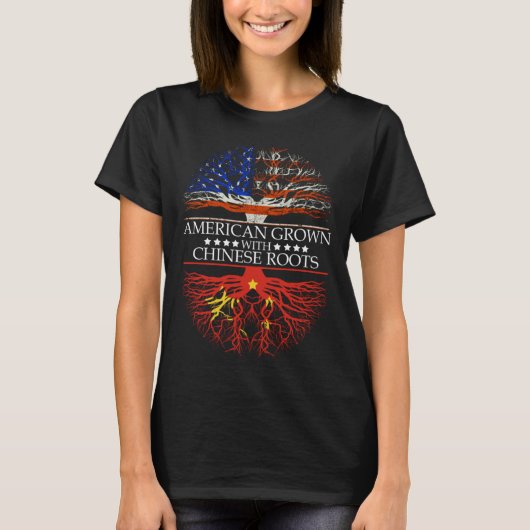American Grown Chinese Roots China T-Shirt (Vorderseite)
