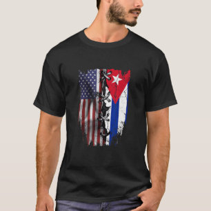 American Grown Cuban Roots USA Kuba Flagge T-Shirt