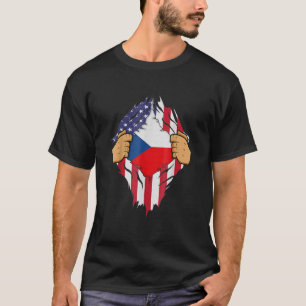 American Grown Czech Heart Liebe Tschechische Repu T-Shirt