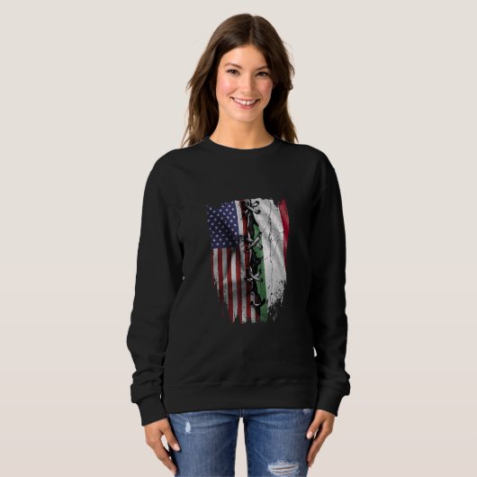 American Grown Hungarian Roots USA Hungary Flag Sweatshirt (Vorne ganz)