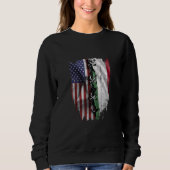 American Grown Hungarian Roots USA Hungary Flag Sweatshirt (Vorderseite)