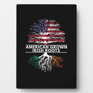 American Grown Irish Roots Flag Ireland ST. PATRIC Fotoplatte