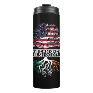 American Grown Irish Roots Flag Ireland ST. PATRIC Thermosbecher
