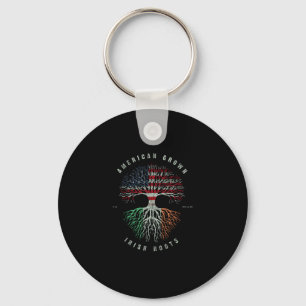 American Grown Irish Roots Ireland Flag Vintag Gr Schlüsselanhänger