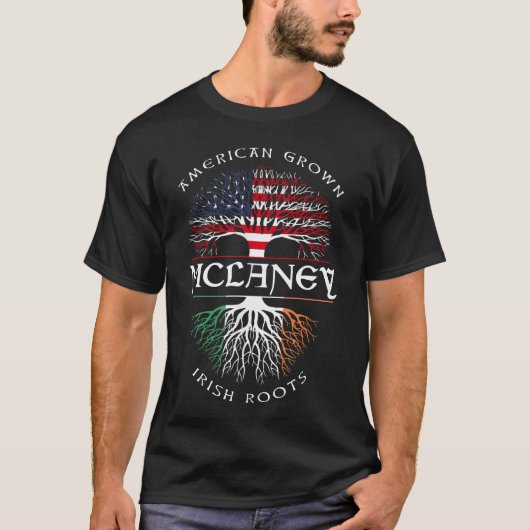 American Grown Irish Roots MCLANEY T-Shirt (Vorderseite)
