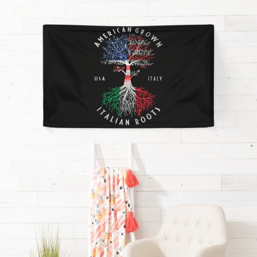 American Grown Italian Roots Italy Flag National Banner (Insitu)
