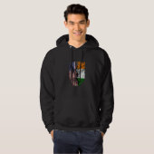 American Grown Ivorian Roots USA Ivory Coast Flag Hoodie (Vorne ganz)