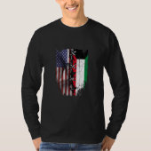 American Grown Kuwaiti Roots USA Kuwait Flag T-Shirt (Vorderseite)