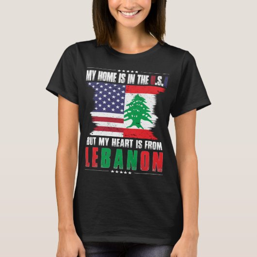 American Grown Lebanese American from Lebanon T-Shirt (Vorderseite)