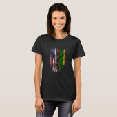 American Grown Lithuanian Roots USA Lithuania Flag T-Shirt (Vorne ganz)