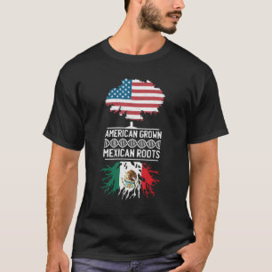 American Grown Mexican Roots Cinco De Mayo Us Mexi T-Shirt
