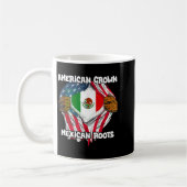 American Grown Mexican Roots Mexico Country Lover  Kaffeetasse (Links)
