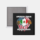 American Grown Mexican Roots Mexico Country Lover Magnet (Vorderseite/Rückseite)