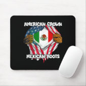American Grown Mexican Roots Mexico Country Lover Mousepad (Mit Mouse)