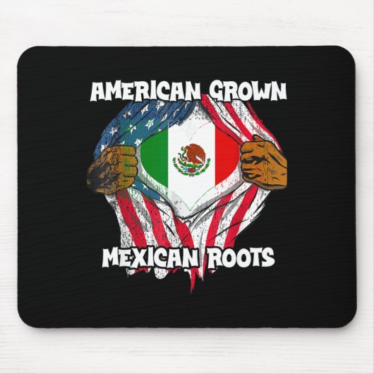 American Grown Mexican Roots Mexico Country Lover  Mousepad (Vorne)